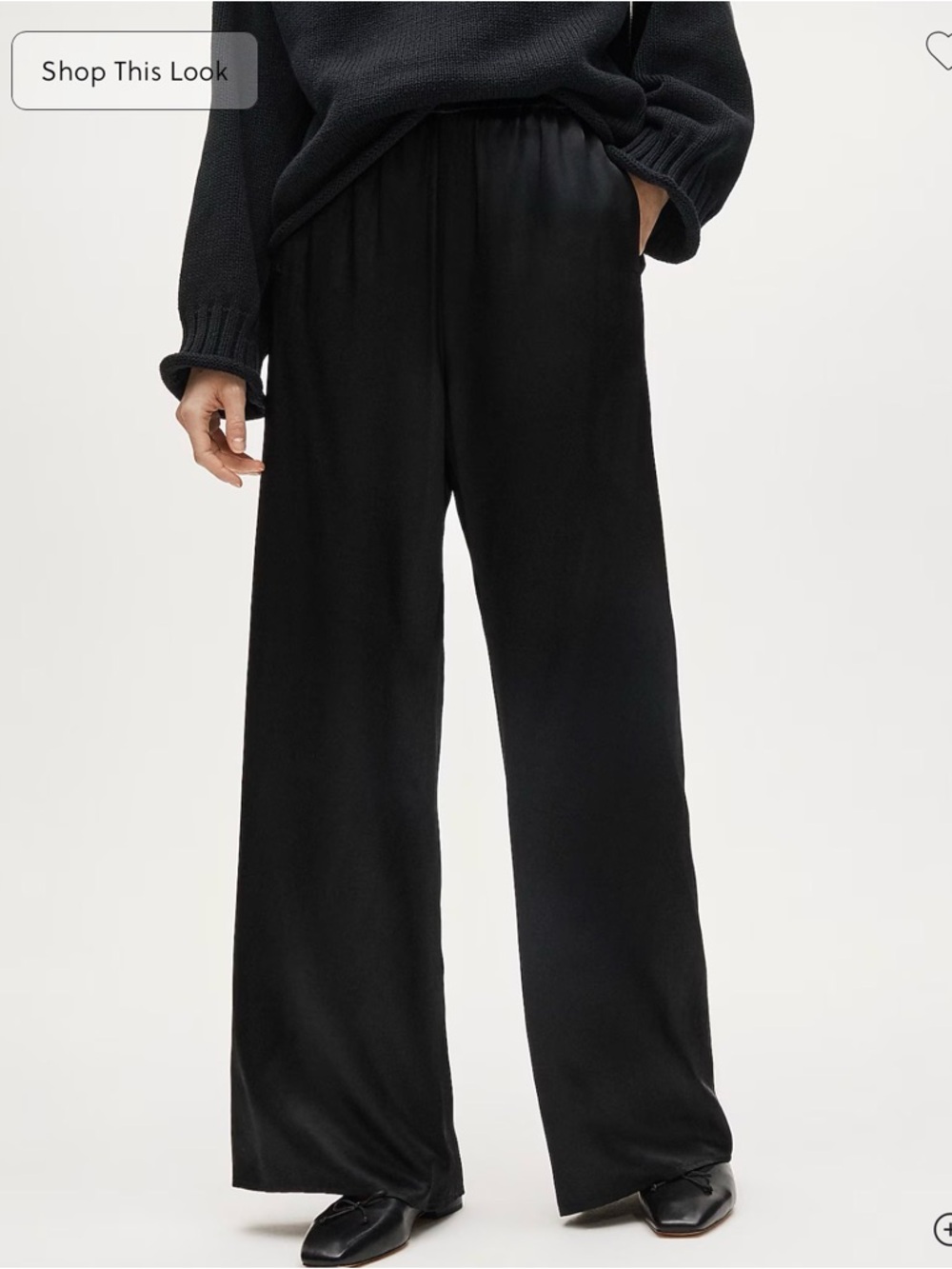 J.Crew Tall Cosmo pant in black luster charmeuse